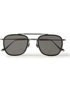 Matsuda - Aviator-Style Ruthenium and Acetate Sunglasses