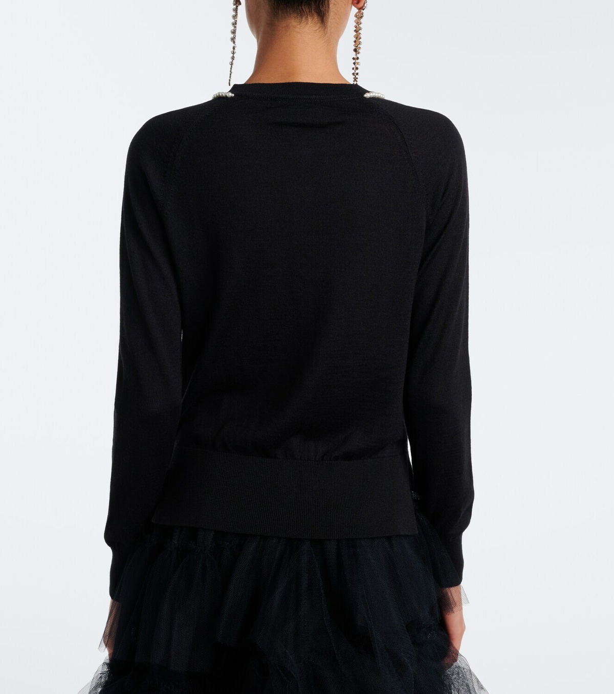 Simone Rocha Embellished wool and silk cardigan