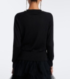 Simone Rocha Embellished wool and silk cardigan