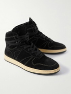 Rhude - Rhecess Logo-Appliquéd Suede High-Top Sneakers - Black