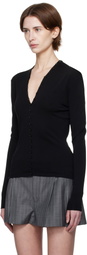 Alexander Wang Black Long-Sleeve High-Neck Cardigan