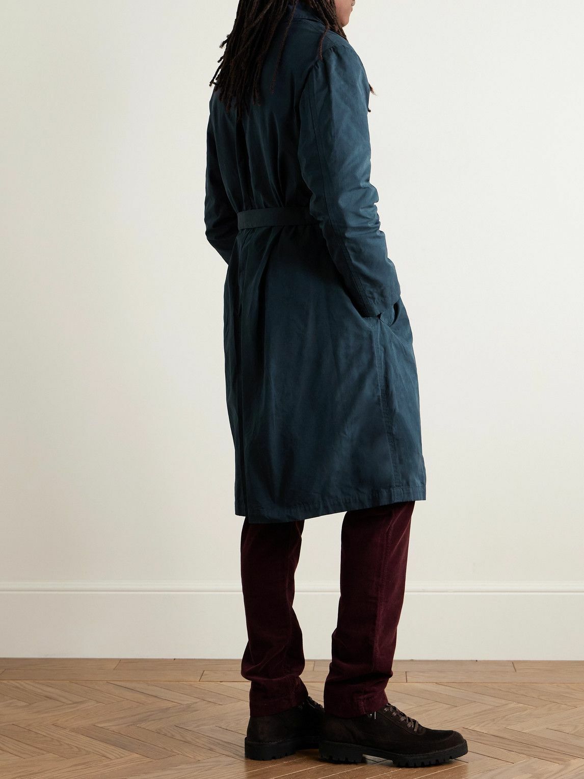 Massimo Alba - Mustang Woven Trench Coat - Blue