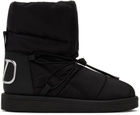 Valentino Garavani Black Nylon Winter Boots