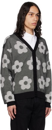 Kenzo Black & White Kenzo Paris Flower Spot Cardigan