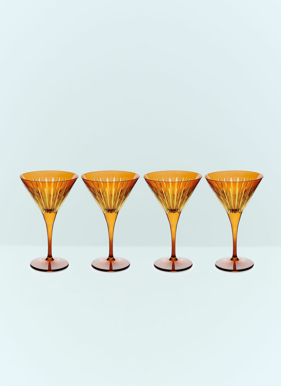 L'Objet Set Of Four Prism Martini Glasses