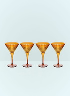 L'Objet Set Of Four Prism Martini Glasses