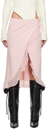 GUIZIO Pink Bellamar Midi Skirt