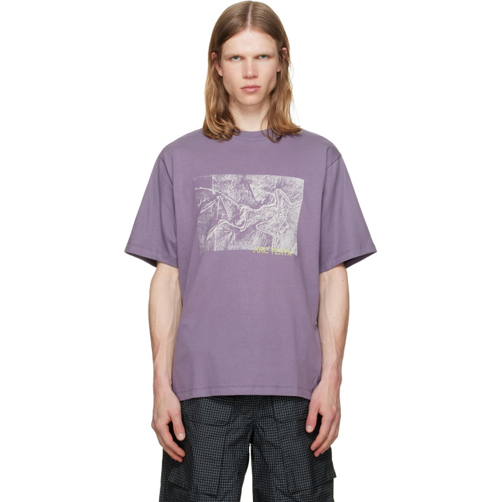 Photo: Arc'teryx Purple Kragg Cotton Lithographica S/S T-shirt