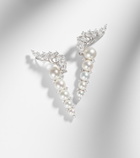Yeprem Pearlescent 18kt white gold earrings with diamonds and pearls