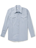 OUR LEGACY - Ranch Oversized Checked Woven Western Shirt - Blue