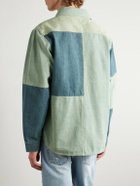 MANAAKI - Patchwork Denim Shirt - Green