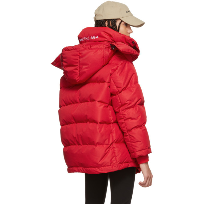 Balenciaga Red Down Logo Jacket Balenciaga Balenciaga Red Down Logo Jacket Balenciaga