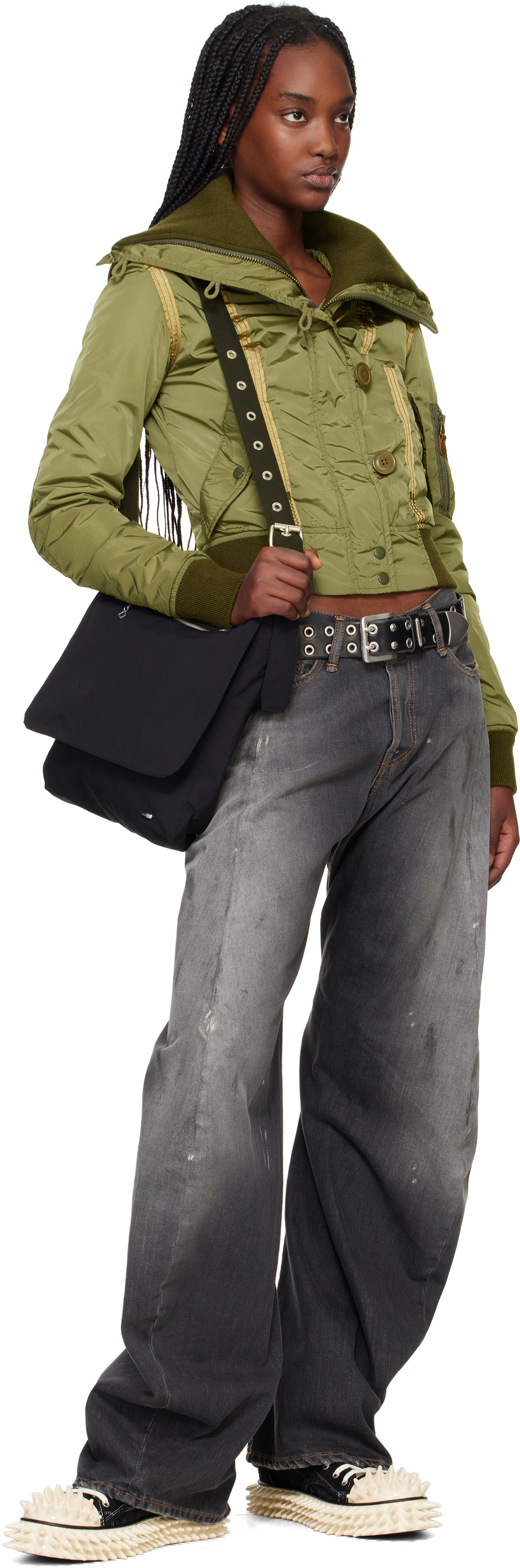 【OUR LEGACY】Slim Satchel Shoulder Bag Black Our Legacy - Slim Satchel Static Black Papyrus Poly