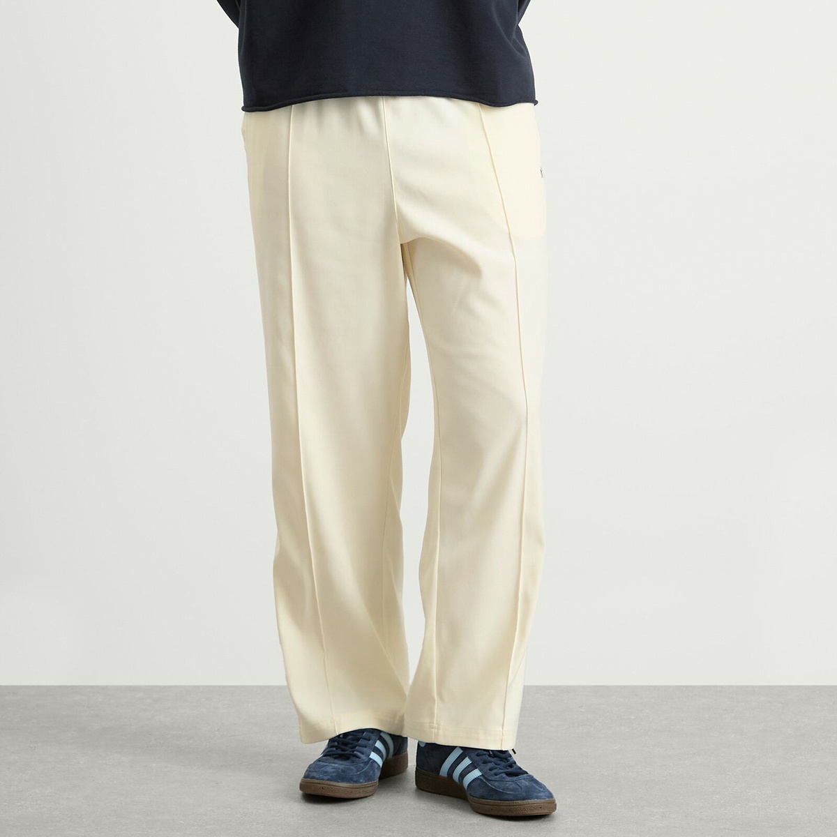 Adidas Men's Baggy Track Pant in Cream White