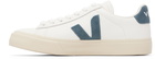 VEJA White & Blue Campo Leather Sneakers