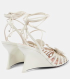 Zimmermann Orchid 85 leather wedge sandals