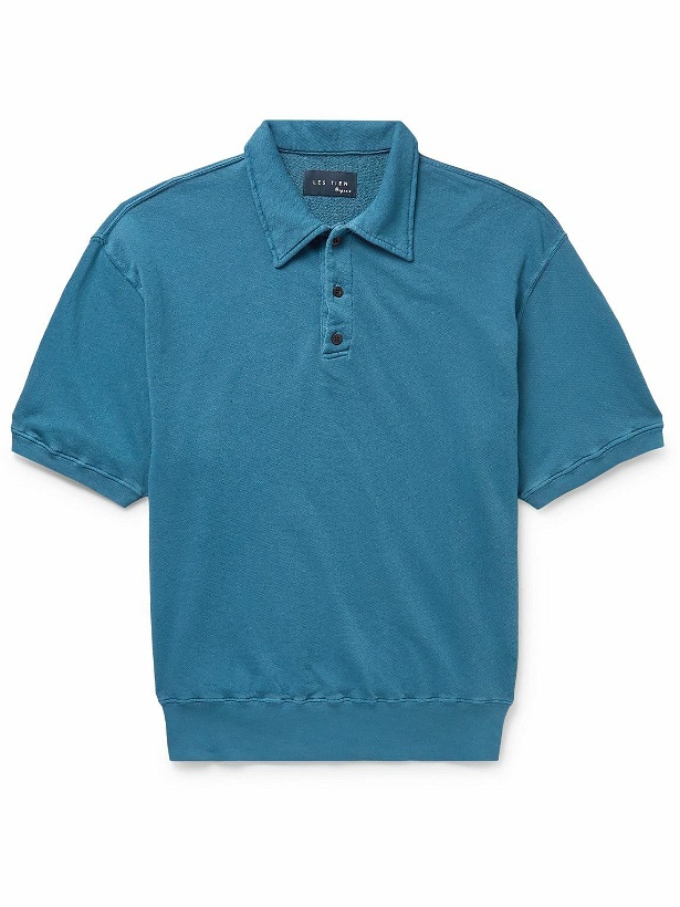 Photo: Les Tien - Organic Cotton-Jersey Polo Shirt - Blue