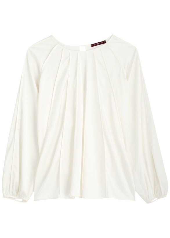 Photo: High Give Chase Satin Blouse Cream