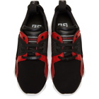 Givenchy Black and Red Jaw Low Sneakers