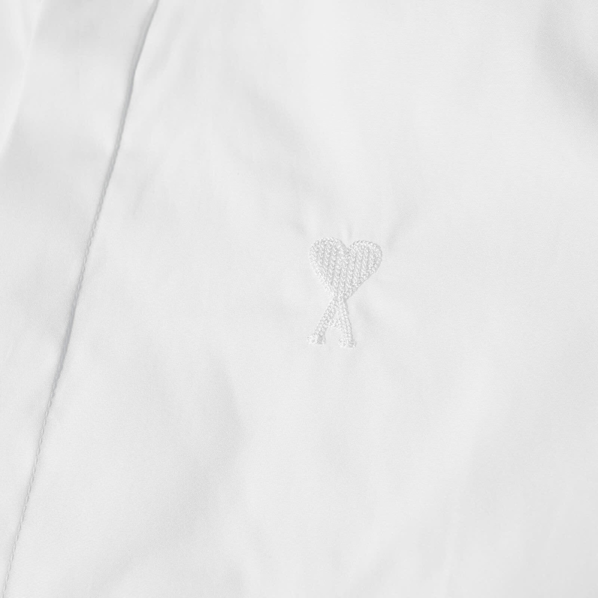 AMI Men's Tonal Heart Button Down Shirt in White AMI