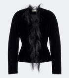 The Row Eunice feather-trimmed down jacket