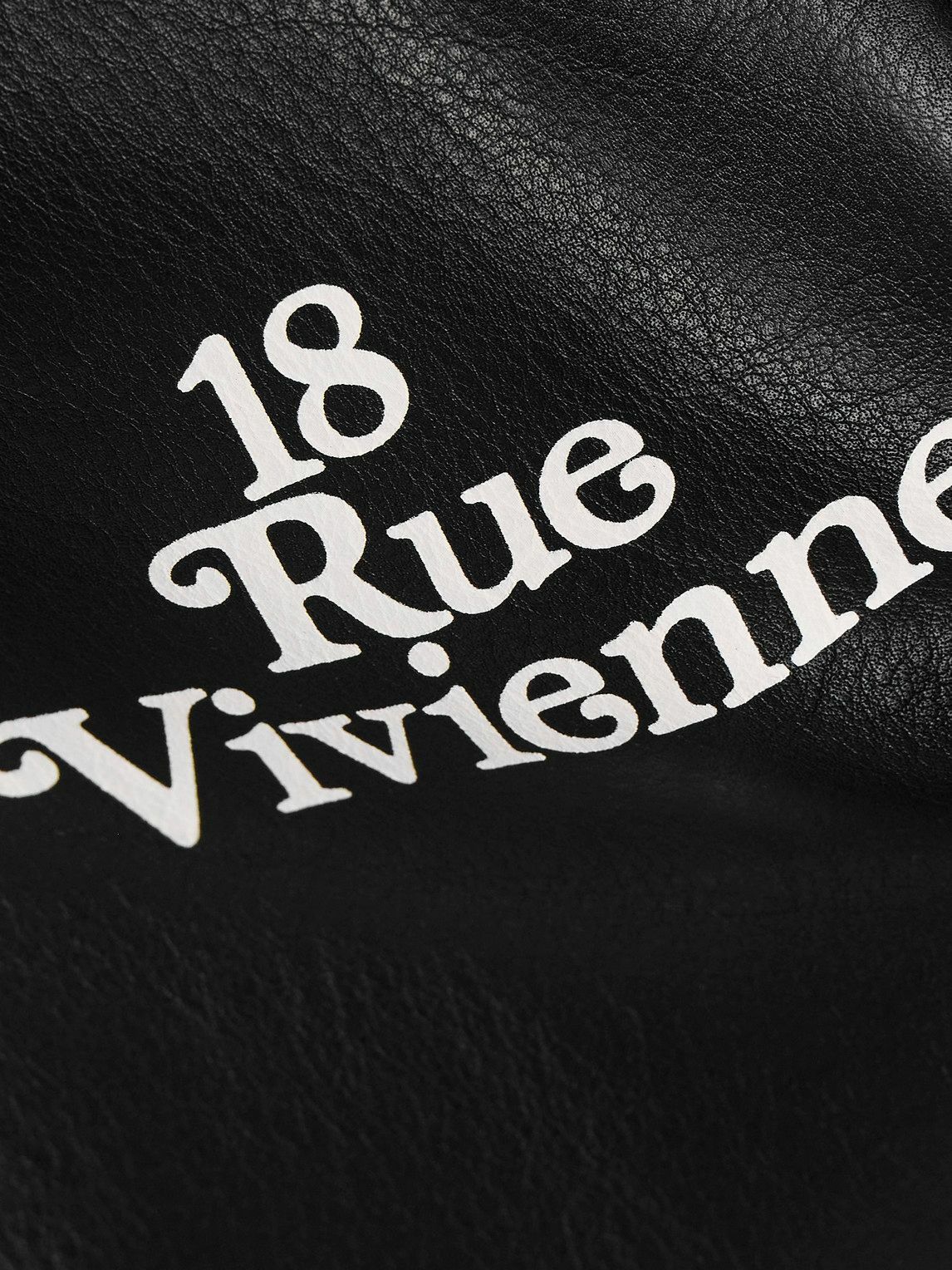 text ジャケット KENZO - VERDY Logo-Print Full-Grain Leather Biker Jacket - Black Kenzo