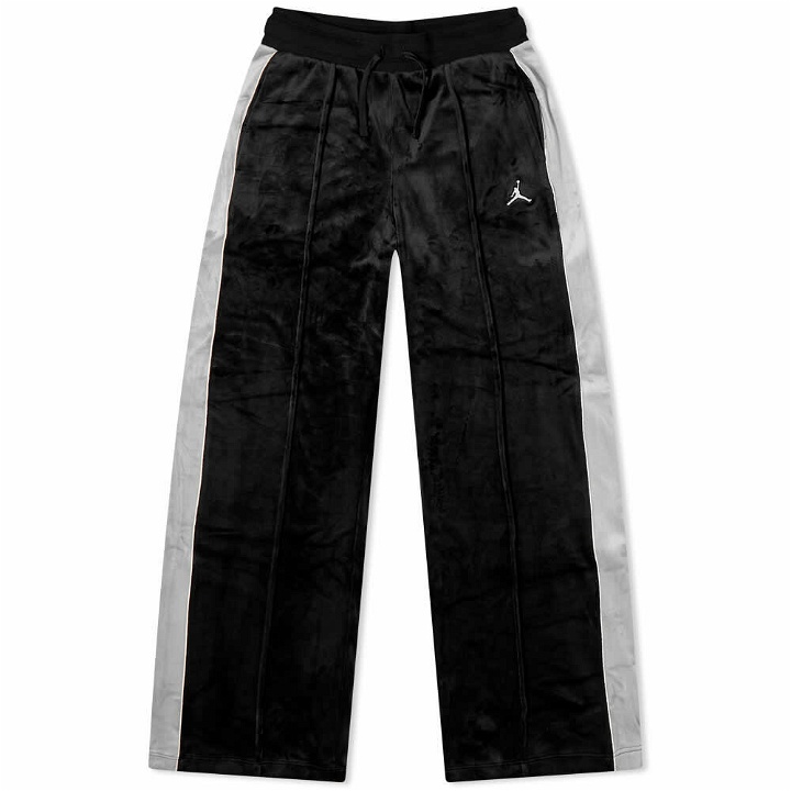 Photo: Air Jordan Men's Velour Pant in Black/Cement Grey/Sail