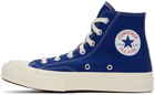 COMME des GARÇONS PLAY Blue Converse Edition Half Heart Chuck 70 Sneakers