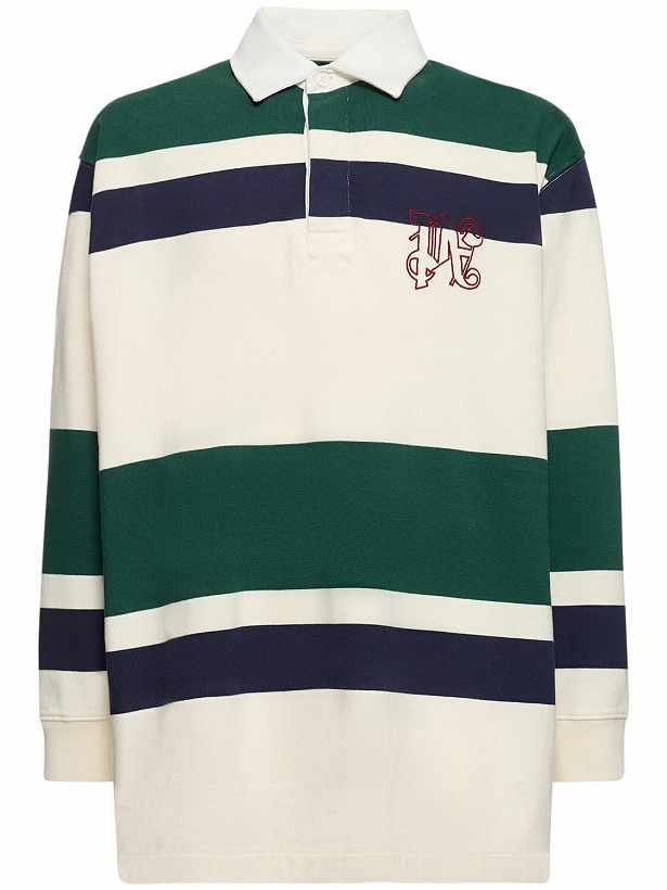 Photo: PALM ANGELS - Pa Monogram Cotton Rugby Polo