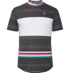Nike Tennis - NikeCourt Challenger Slim-Fit Striped Dri-FIT Tennis T-Shirt - Men - Dark gray