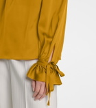 Saint Laurent Ruffled silk blouse