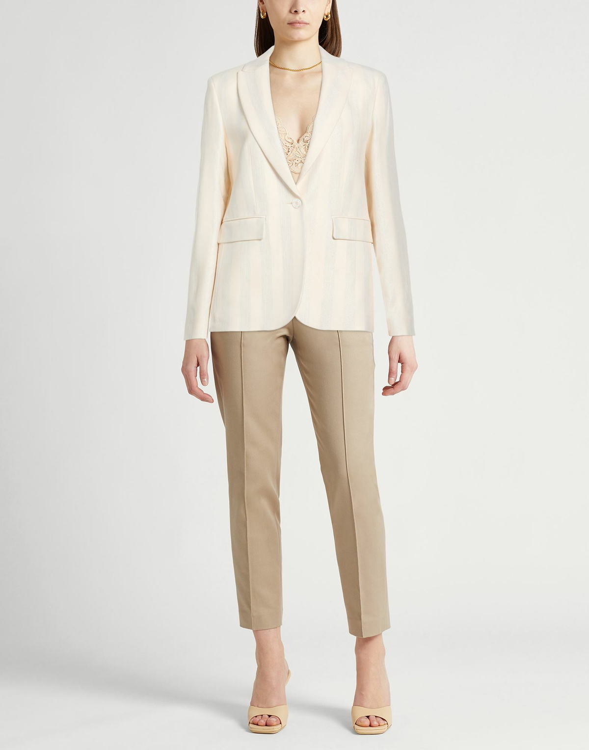 Peserico Womens Blazer Ivory