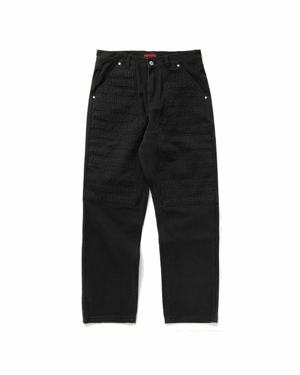 Photo: Pleasures Impact Double Knee Pants Black - Mens - Cargo Pants