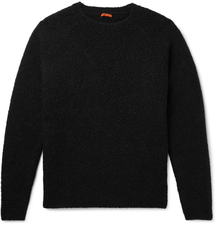Photo: Barena - Golena Mélange Brushed Wool-Blend Sweater - Black