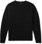 Barena - Golena Mélange Brushed Wool-Blend Sweater - Black