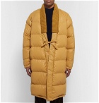 visvim - Yukata Oversized Wool-Trimmed Quilted Nylon Down Coat - Men - Mustard
