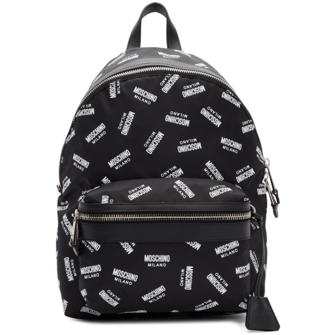 Photo: Moschino Black Logo Backpack