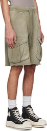 R13 Green Multipocket Relaxed Sweat Shorts