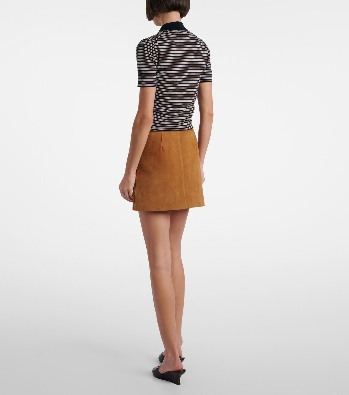 Ami Paris Suede miniskirt
