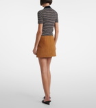 Ami Paris Suede miniskirt