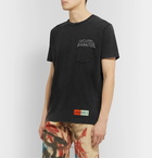 Heron Preston - Embroidered Organic Cotton-Jersey T-Shirt - Black