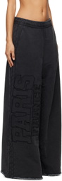 VETEMENTS Black 'Paris' XXXL Sweatpants