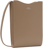 A.P.C. Taupe Jamie Pouch