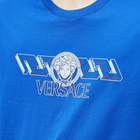 Versace Men's Greek Band Logo T-Shirt in Blue/White