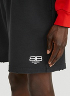 BB Distressed Sweat Shorts in Black