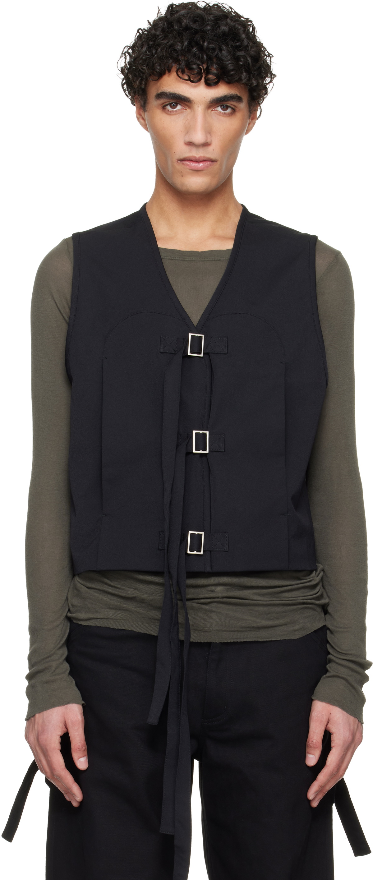 HELIOT EMIL Black Girth Vest