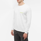 Gramicci Men's Long Sleeve Footprints T-Shirt in White