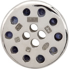 Bleue Burnham Silver & Blue Burnham Button Pin