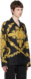 Versace Black & Gold Maschera Baroque Shirt