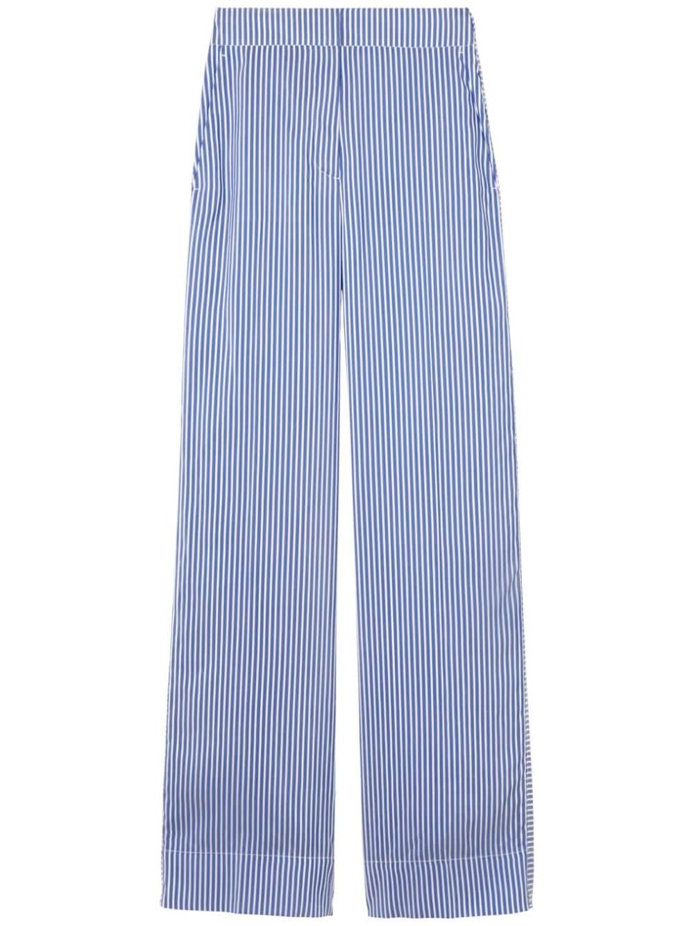 Thoresby Marble Print Silk Trousers